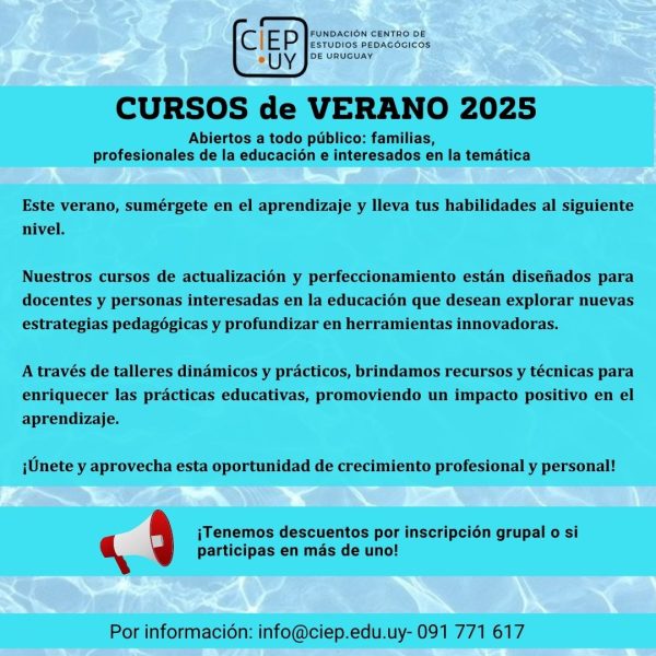 Cursos y talleres de verano 2025 - Presenciales y Virtuales