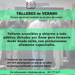 Talleres de verano 2026 - Virtuales