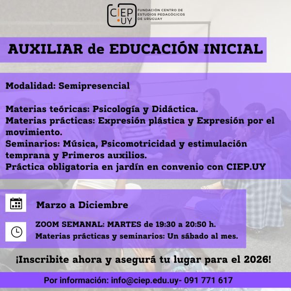 Auxiliar de Educación Inicial -  INSCRIPCIONES ABIERTAS