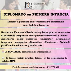 Diplomado en Primera Infancia 2026 - INSCRIPCIONES ABIERTAS