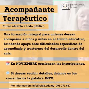 Acompañante Terapéutico - INSCRIPCIONES ABIERTAS