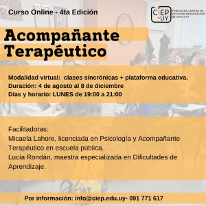 Acompañante Terapéutico - INSCRIPCIONES ABIERTAS