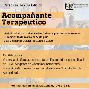 Acompañante Terapéutico - INSCRIPCIONES ABIERTAS